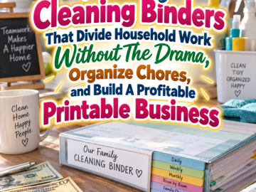 Family Cleaning Binders That Divide Household Work Without The Drama, Organize Chores, and Build A Profitable Printable Business