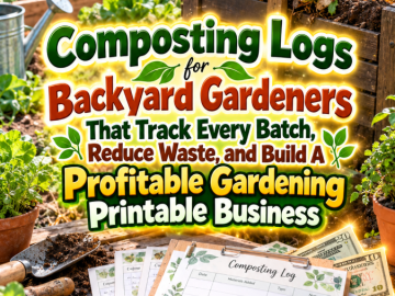 Composting Logs for Backyard Gardeners That Track Every Batch, Reduce Waste, and Build A Profitable Gardening Printable Business
