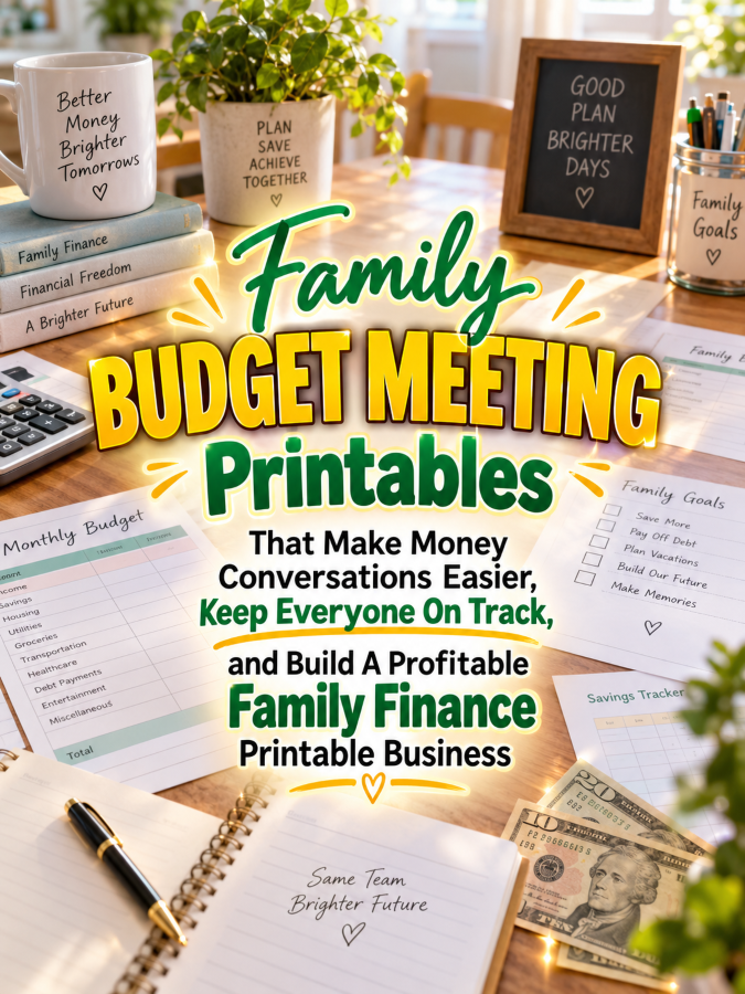 Family Budget Meeting Printables That Make Money Conversations Easier, Keep Everyone On Track, and Build A Profitable Family Finance Printable Business Family Budget Meeting Printables That Make Money Conversations Easier, Keep Everyone On Track, and Build A Profitable Family Finance Printable Business