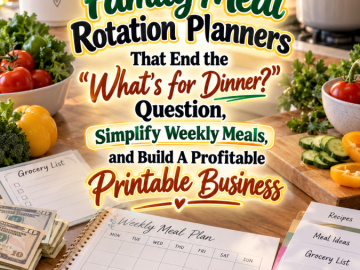 Family Meal Rotation Planners That End the “What’s for Dinner?” Question, Simplify Weekly Meals, and Build A Profitable Printable Business Family Meal Rotation Planners That End the “What’s for Dinner?” Question, Simplify Weekly Meals, and Build A Profitable Printable Business
