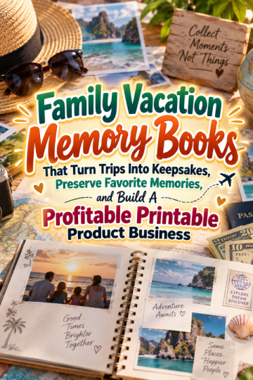 Family Vacation Memory Books That Turn Trips Into Keepsakes, Preserve Favorite Memories, and Build A Profitable Printable Product Business