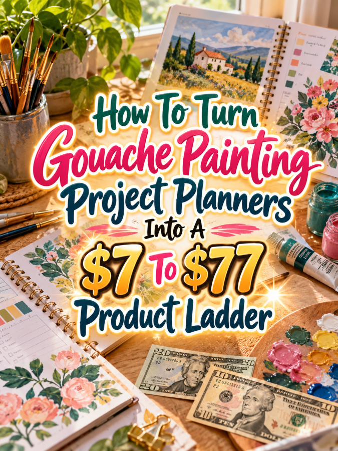 How To Turn Gouache Painting Project Planners Into A To Product Ladder How To Turn Gouache Painting Project Planners Into A To Product Ladder