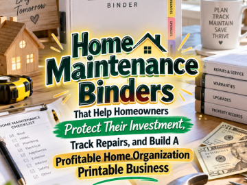 Home Maintenance Binders That Help Homeowners Protect Their Investment, Track Repairs, and Build A Profitable Home Organization Printable Business Home Maintenance Binders That Help Homeowners Protect Their Investment, Track Repairs, and Build A Profitable Home Organization Printable Business