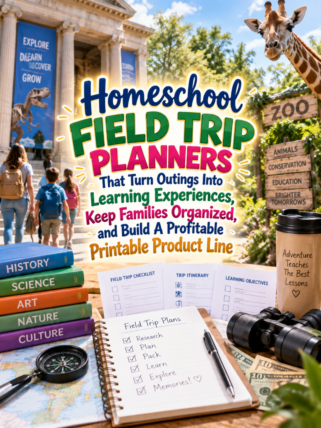 Homeschool Field Trip Planners That Turn Outings Into Learning Experiences, Keep Families Organized, and Build A Profitable Printable Product Line Homeschool Field Trip Planners That Turn Outings Into Learning Experiences, Keep Families Organized, and Build A Profitable Printable Product Line
