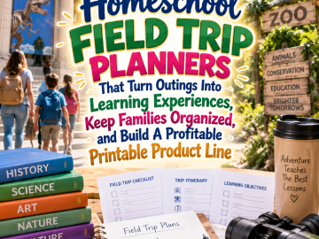 Homeschool Field Trip Planners That Turn Outings Into Learning Experiences, Keep Families Organized, and Build A Profitable Printable Product Line