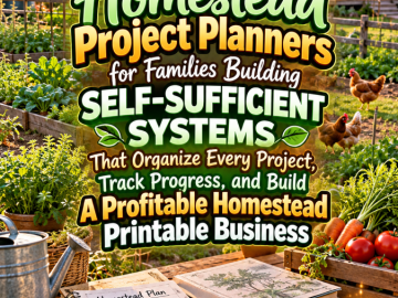 Homestead Project Planners for Families Building Self-Sufficient Systems That Organize Every Project, Track Progress, and Build A Profitable Homestead Printable Business Homestead Project Planners for Families Building Self-Sufficient Systems That Organize Every Project, Track Progress, and Build A Profitable Homestead Printable Business