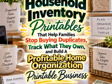 Household Inventory Printables That Help Families Stop Buying Duplicates, Track What They Own, and Build A Profitable Home Organization Printable Business