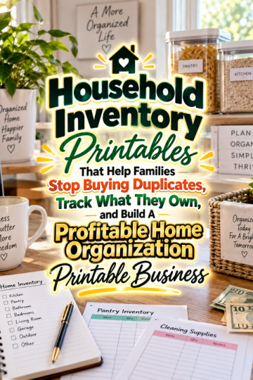 Household Inventory Printables That Help Families Stop Buying Duplicates, Track What They Own, and Build A Profitable Home Organization Printable Business
