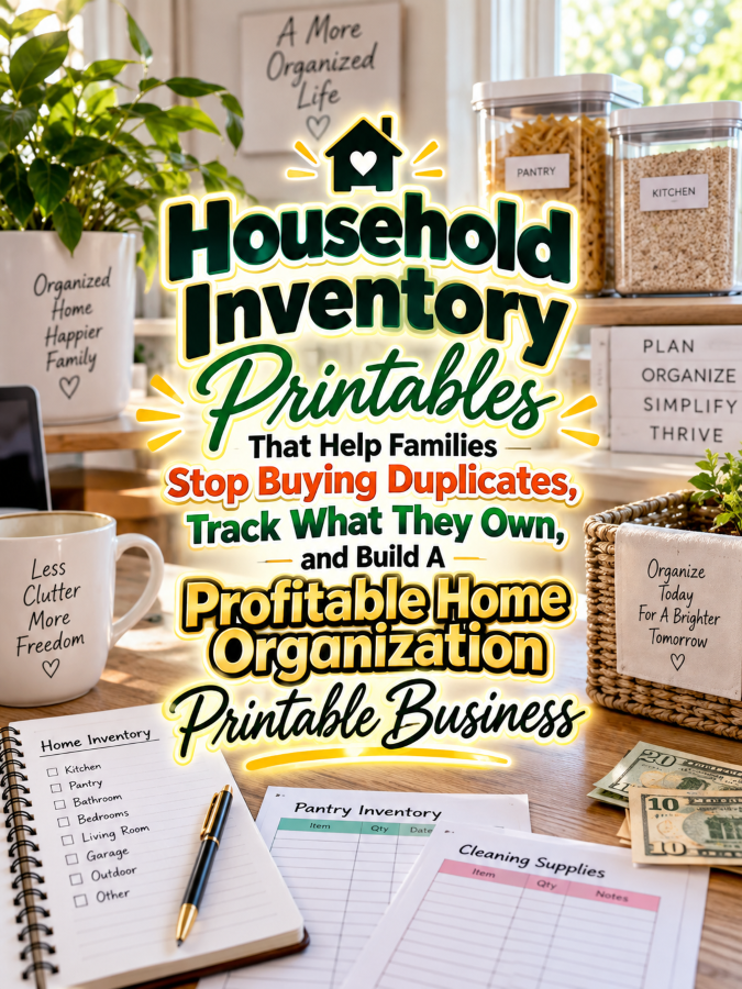 Household Inventory Printables That Help Families Stop Buying Duplicates, Track What They Own, and Build A Profitable Home Organization Printable Business Household Inventory Printables That Help Families Stop Buying Duplicates, Track What They Own, and Build A Profitable Home Organization Printable Business