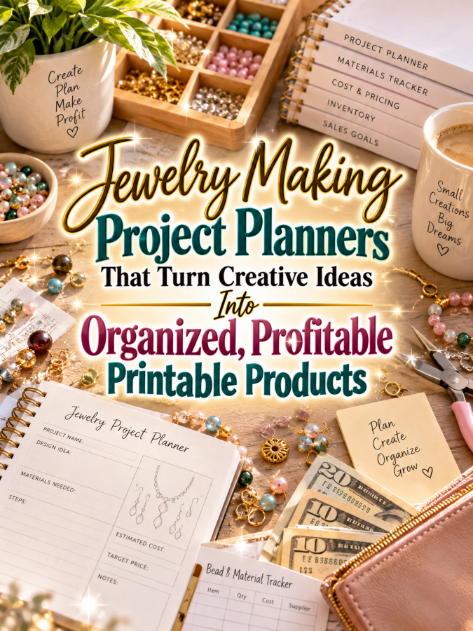 Jewelry Making Project Planners That Turn Creative Ideas Into Organized, Profitable Printable Products