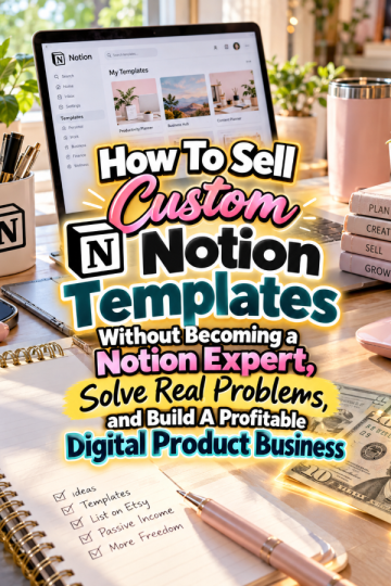 How To Sell Custom Notion Templates Without Becoming a Notion Expert, Solve Real Problems, and Build A Profitable Digital Product Business