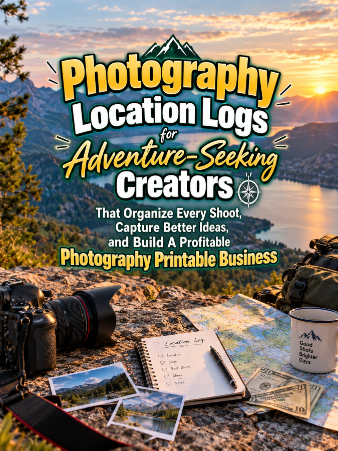 Photography Location Logs for Adventure-Seeking Creators That Organize Every Shoot, Capture Better Ideas, and Build A Profitable Photography Printable Business
