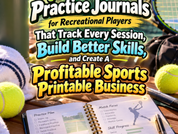 Tennis Practice Journals for Recreational Players That Track Every Session, Build Better Skills, and Create A Profitable Sports Printable Business Tennis Practice Journals for Recreational Players That Track Every Session, Build Better Skills, and Create A Profitable Sports Printable Business