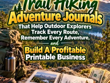 Trail Hiking Adventure Journals That Help Outdoor Explorers Track Every Route, Remember Every Adventure, and Build A Profitable Printable Business