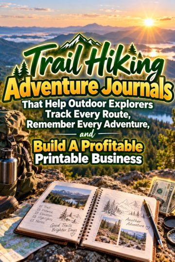 Trail Hiking Adventure Journals That Help Outdoor Explorers Track Every Route, Remember Every Adventure, and Build A Profitable Printable Business