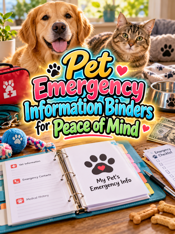 Pet Emergency Information Binders for Peace of Mind