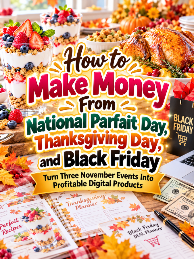 How to Make Money From National Parfait Day, Thanksgiving Day, and Black Friday – Turn Three November Events Into Profitable Digital Products How to Make Money From National Parfait Day, Thanksgiving Day, and Black Friday – Turn Three November Events Into Profitable Digital Products